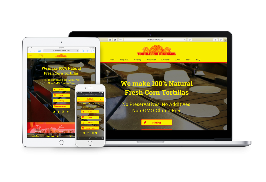 Tortilleria Nixtamal Responsive Showcase
